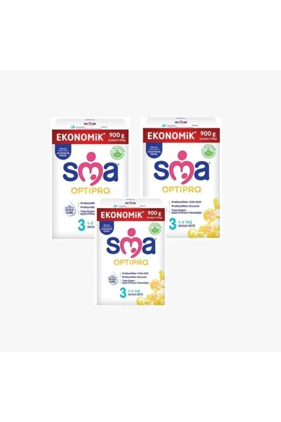 SMA Optipro 3 Probiyotik Devam Sütü 3lü 900 gr - Resim 2