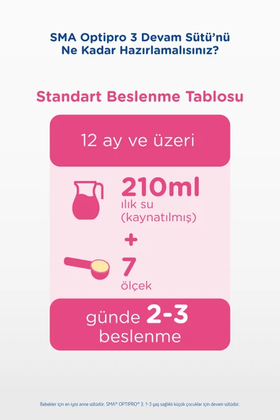 SMA Optipro Probiyotik 3 1- 3 Yaş Devam Sütü 1200 gr X 3 Adet - Resim 4