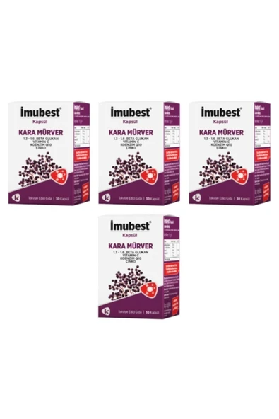 İmubest Kara Mürver 30 Kapsül 4'lü Set ürün görseli