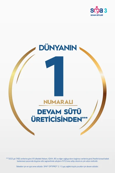 SMA Optipro Probiyotik 3 1- 3 Yaş Devam Sütü 1200 gr X 3 Adet - Resim 5