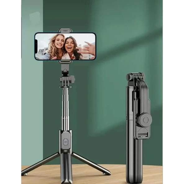 Kablosuz Uzaktan Kumandalı Tripod Selfie Çubuğu - Resim 3