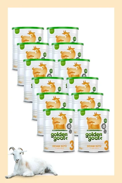 Golden Goat Keçi Devam Sütü 3 Numara 400 gr 12'li Paket - 1