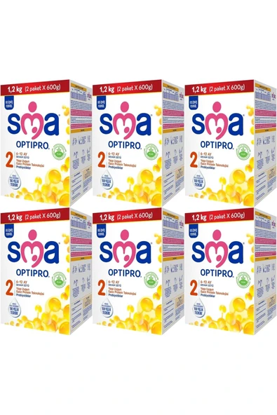 SMA Optipro 1200gr No:2 Devam Sütü (6-12 Ay) (6 Lı Set) ürün görseli