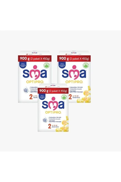 SMA Optipro 2 Probiyotik Devam Sütü 3lü 900 gr ürün görseli