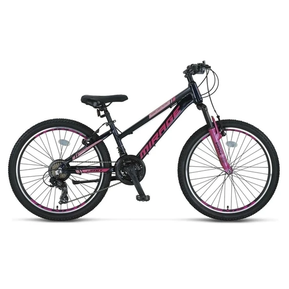 ÜMİT 2466 MIRAGE BAYAN DAĞ BİSİKLETİ 305H V 24 JANT 21 VİTES SİYAH PEMBE ürün görseli