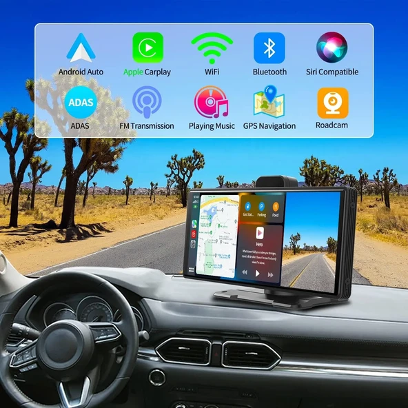 4K 10.2 inç Carplay Android Auto Uyumlu Çift Kameralı Araç Multimedya Ekran - 2
