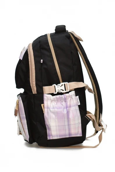 Elatae 3'lü İlkokul Çantası Seti Okul Çantası & Termal Beslenme Çantası & Kalemlik Siyah 1395 - Resim 7