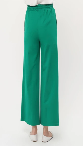 Oslo Belden Bağlamalı Lastikli Pantolon - (38-46) - 71126 - Koyu Yeşil - Resim 4