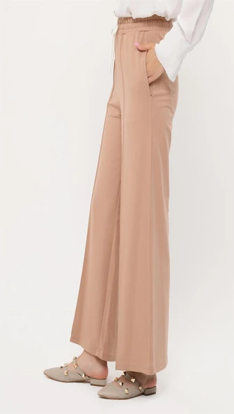 Oslo Belden Bağlamalı Lastikli Pantolon - (38-46) - 71126 - Bej - Resim 4