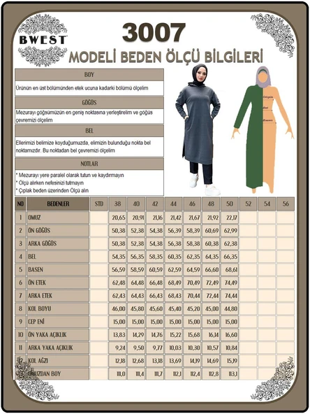 Atlas Kapşonlu Uzun Sade Basic Sweatshirt - 03007-1.028 - Kahverengi - Resim 10