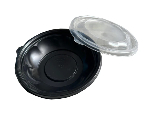 Şeffaf Kapaklı Sıcak Soğuk Isıya Dayanıklı Yemek Salata Kabı 500 Gr. - Yuvarlak - 18 Cm. - 50 Adet - Resim 2