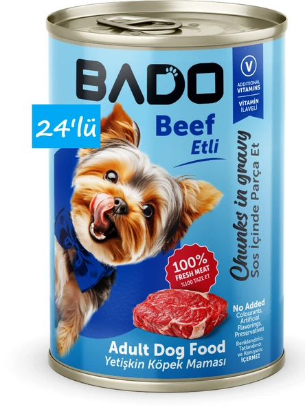 Bado Yetişkin Yaş Köpek Maması Etli 400Gr 36'lı - 2
