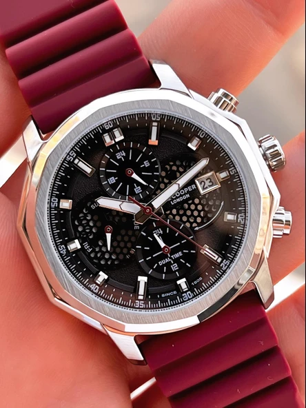 Lee Cooper İtalyan Tasarım Bileklik Hediyeli Silikon Kordon 5 Atm Erkek Kol Saati ELC.08238.358 - Resim 5