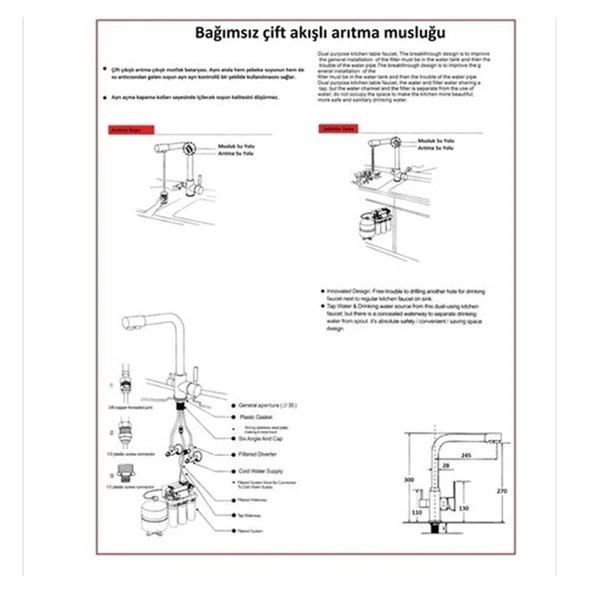 Venezia Nirvana Serisi Arıtmalı Mutfak Evye Bataryası Siyah - 2
