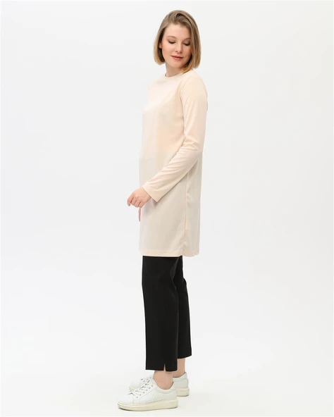 Doğa Sade Basic Tunik - 06016-1.023 - Krem - Resim 6