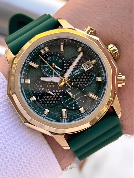 Lee Cooper İtalyan Tasarım Bileklik Hediyeli Silikon Kordon 5 Atm Erkek Kol Saati ELC.08238.175 - Resim 2