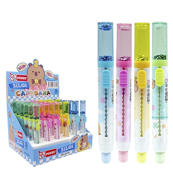 Mikro Capybara High Sürgülü Silgi Simli (ER-4578) 1 Adet - Resim 5