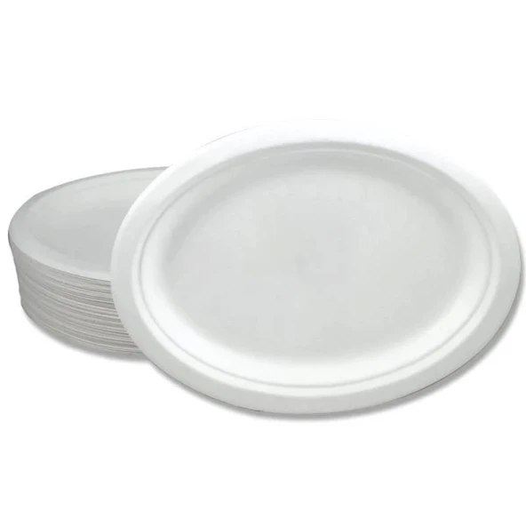 Roll-Up Nature Ekolojik Karton Kağıt Tek Kullanımlık Oval Tabak - 20x26 Cm. - 25 Adetlik 1 Paket - Resim 2