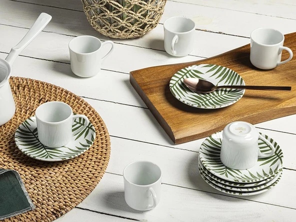 Porland Botanik 6 Kişilik Kahve Takımı 72cc 04POR033413 ürün görseli