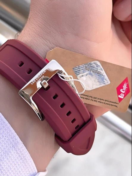 Lee Cooper İtalyan Tasarım Bileklik Hediyeli Silikon Kordon 5 Atm Erkek Kol Saati ELC.08238.358 - Resim 6