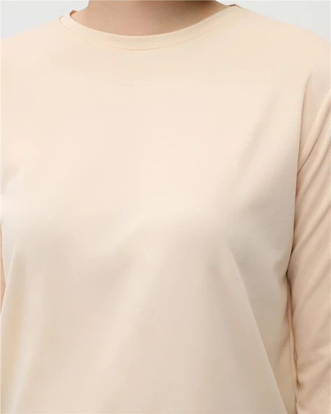 Doğa Sade Basic Tunik - 06016-1.023 - Krem - Resim 11