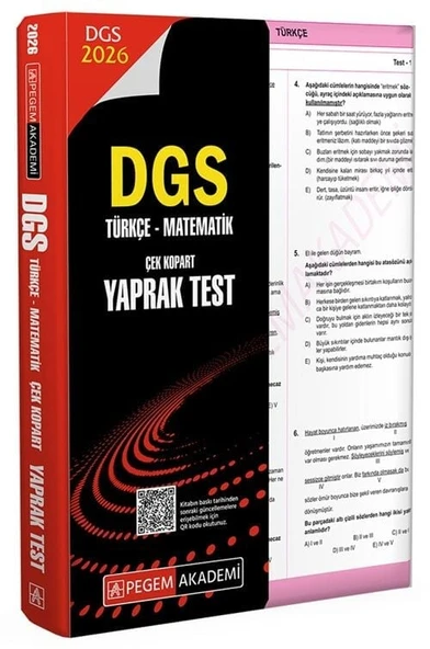 Pegem 2026 DGS Yaprak Test Pegem Akademi Yayınları ürün görseli