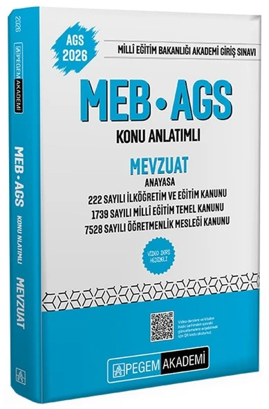 Pegem 2026 MEB-AGS Mevzuat Konu Anlatımlı Pegem Akademi Yayınları ürün görseli 1