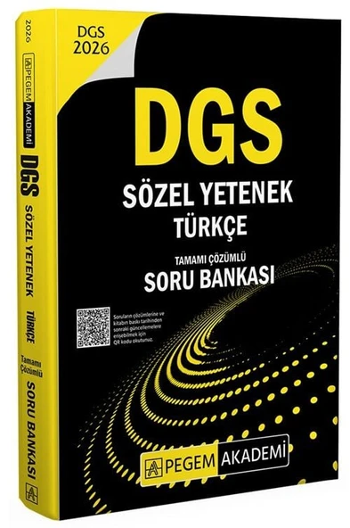 Pegem 2026 DGS Sözel Yetenek Türkçe Soru Bankası Çözümlü Pegem Akademi Yayınları ürün görseli