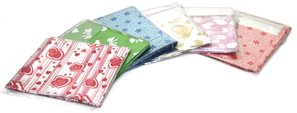 Metalize Desenli 10*15 cm100 Adet Jelatin Poşet - Resim 2