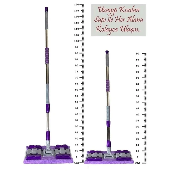 Dmr Mandallı Sihirli Mop Takımı + Freshmaker 50'li Mop Uyumlu Yer Temizlik Havlusu - Set - Resim 5