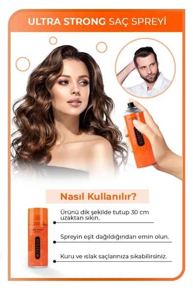 Morfose Saç Spreyi Turuncu Ultra Strong 75 Ml Seyahat Boy 2 Adet - 4