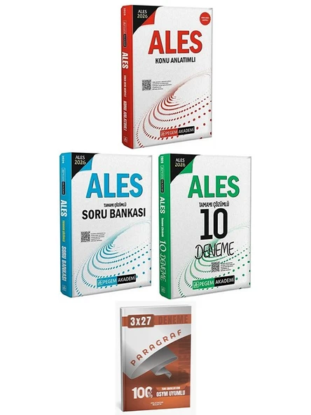 Pegem 2026 ALES Konu + Soru Bankası + 10 Deneme 3 lü Set AnlaKazan Paragraf ürün görseli