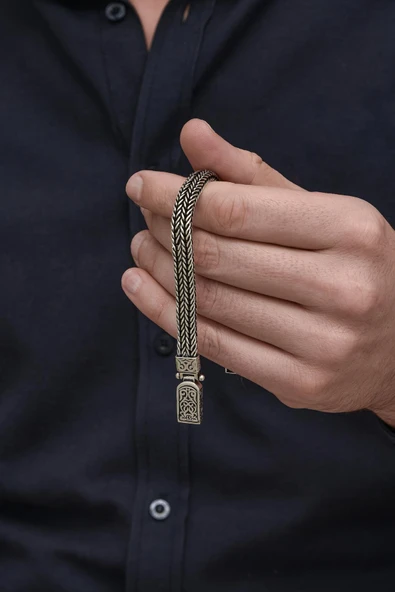 Cihan Modeli 925 Gümüş Bileklik Künye - 10
