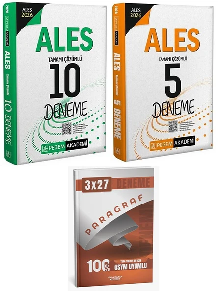 Pegem 2026 ALES 10+5 Deneme 2 li Set AnlaKazan Paragraf ürün görseli