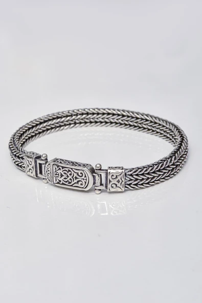 Cihan Modeli 925 Gümüş Bileklik Künye - 11