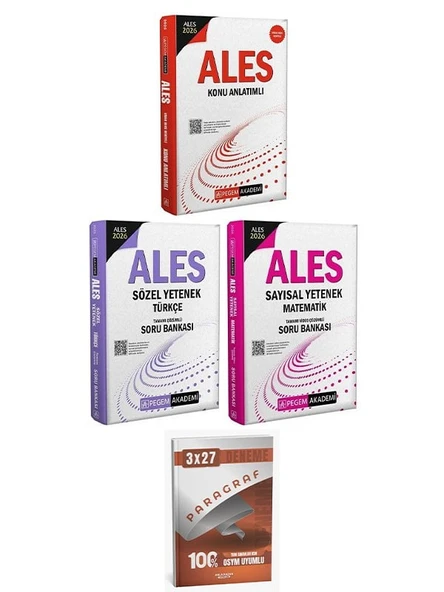 Pegem 2026 ALES Konu + Soru Bankası 3 lü Set AnlaKazan Paragraf ürün görseli