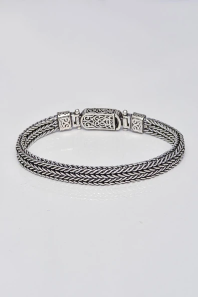 Cihan Modeli 925 Gümüş Bileklik Künye - 12