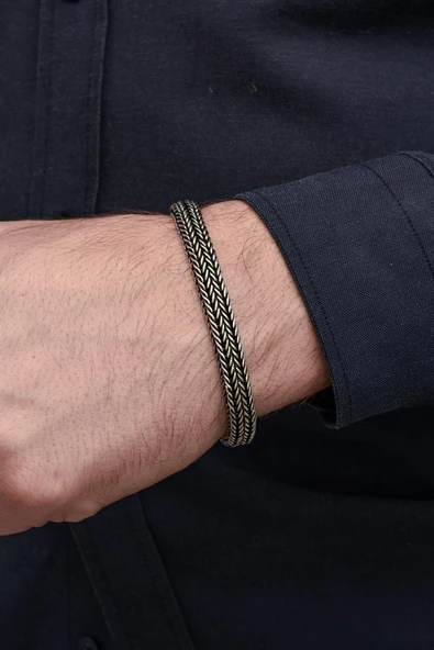 Cihan Modeli 925 Gümüş Bileklik Künye - 5