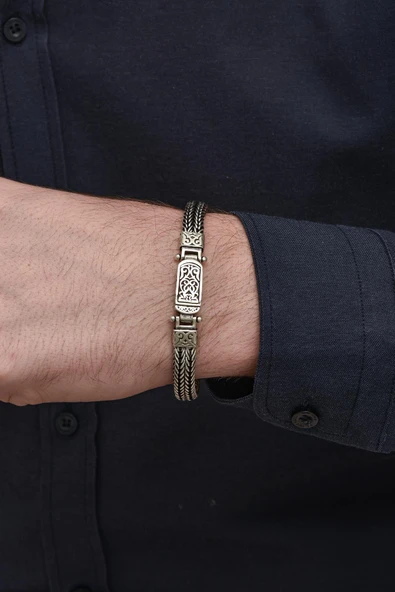 Cihan Modeli 925 Gümüş Bileklik Künye - 9