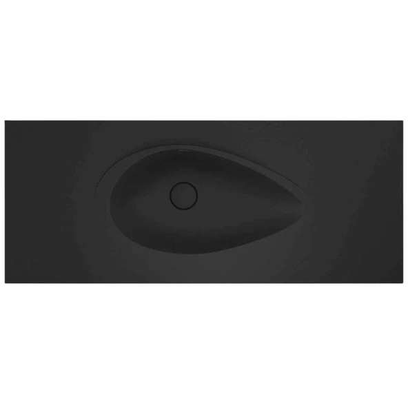 Real Stone Avocado Etajerli 100x50 Siyah Granit Banyo Lavabosu