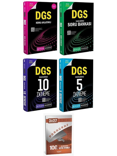 Pegem 2026 DGS Konu + Soru Bankası + 10+5 Deneme 4 lü Set AnlaKazan Paragraf ürün görseli