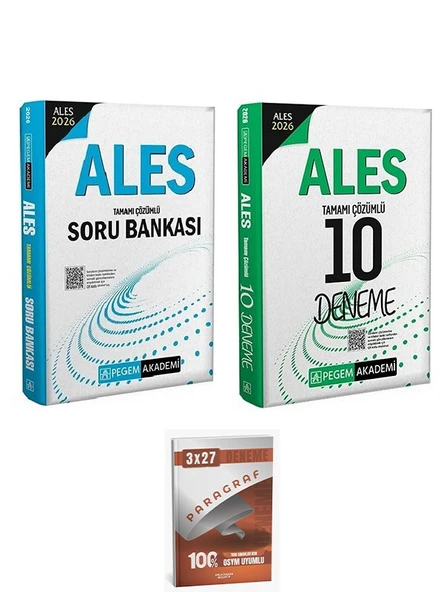 Pegem 2026 ALES Soru Bankası + 10 Deneme 2 li Set AnlaKazan Paragraf ürün görseli