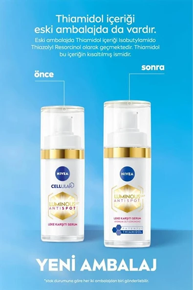 NIVEA Luminous630 Thiamidol Etkili Leke Karşıtı Cilt Serumu 30ml, Hyaluronik Asit, Cilt Tonu Eşitleyici - 4