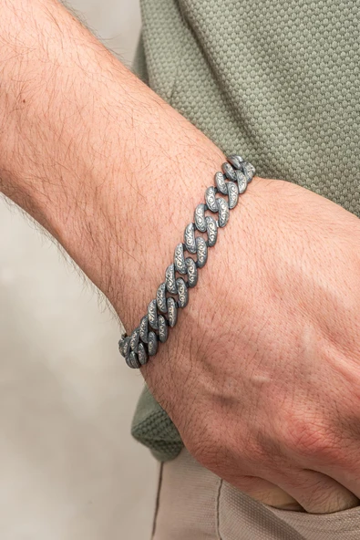 Kalem Oyma İşleme Gurmet Model 925 Gümüş Bileklik Künye - Resim 6