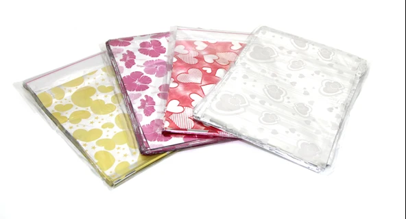 Metalize Desenli 10*15 cm100 Adet Jelatin Poşet - Resim 3