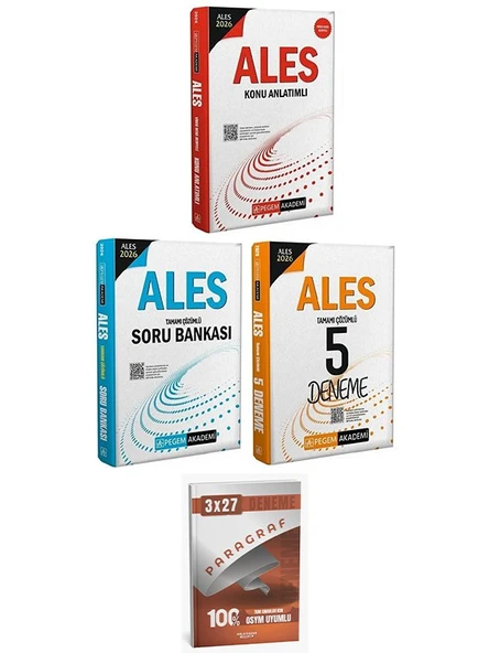 Pegem 2026 ALES Konu + Soru Bankası + 5 Deneme 3 lü Set AnlaKazan Paragraf ürün görseli