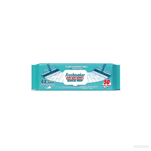 Dmr Mandallı Sihirli Mop Takımı + 3 Adet Freshmaker 50'li Mop Uyumlu Yer Temizlik Havlusu - Set - Resim 8