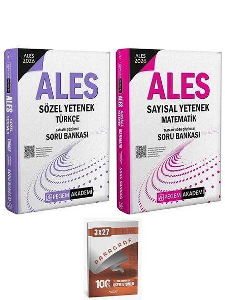 Pegem 2026 ALES Türkçe Sözel Mantık + Matematik Sayısal Mantık Soru Bankası 2 li Set AnlaKazan Paragraf ürün görseli