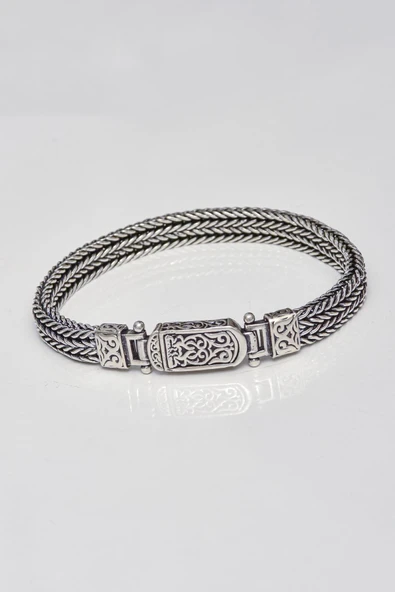 Cihan Modeli 925 Gümüş Bileklik Künye - 2