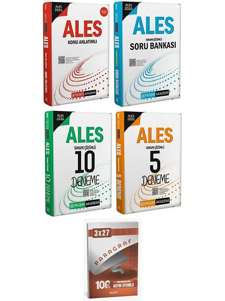 Pegem 2026 ALES Konu + Soru Bankası + 10+5 Deneme 4 lü Set AnlaKazan Paragraf ürün görseli